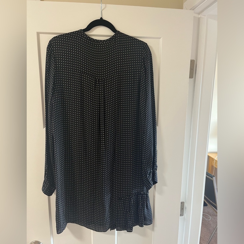 Tibi Black Star Silk Dress